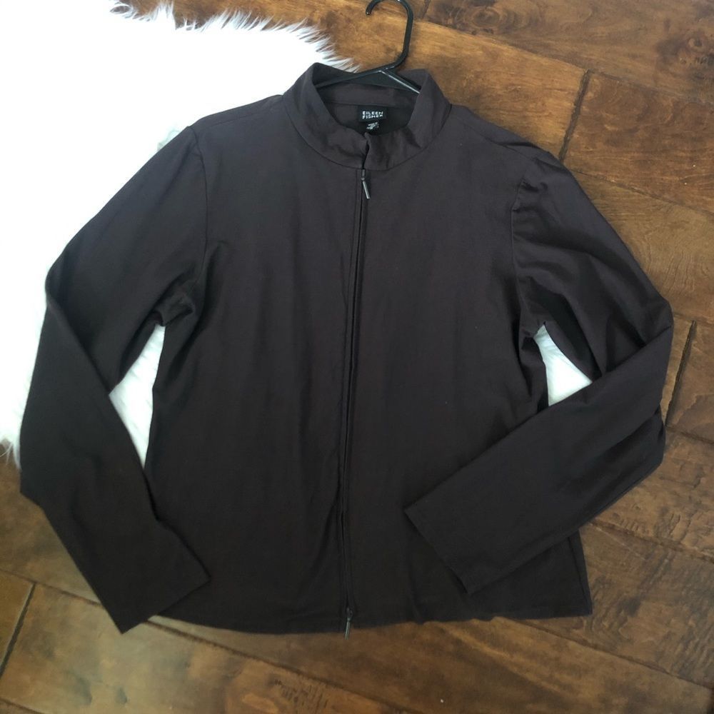 Eileen Fisher Cardigan Set Twinset Brown Size L